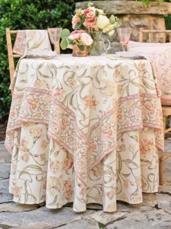 Ajmeer Round Cloth - Ivory
