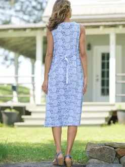 Ariel's Eyelet Porch Dress - Blue