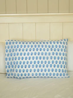 Bailey Block Print Pillowcase - Blue