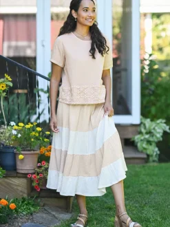 Coastal Stroll Blouse - Parchment