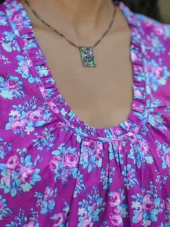 Elizabeth's Garden Blouse - Purple Orchid