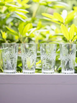 Fleur Drinking Glass Set of 4