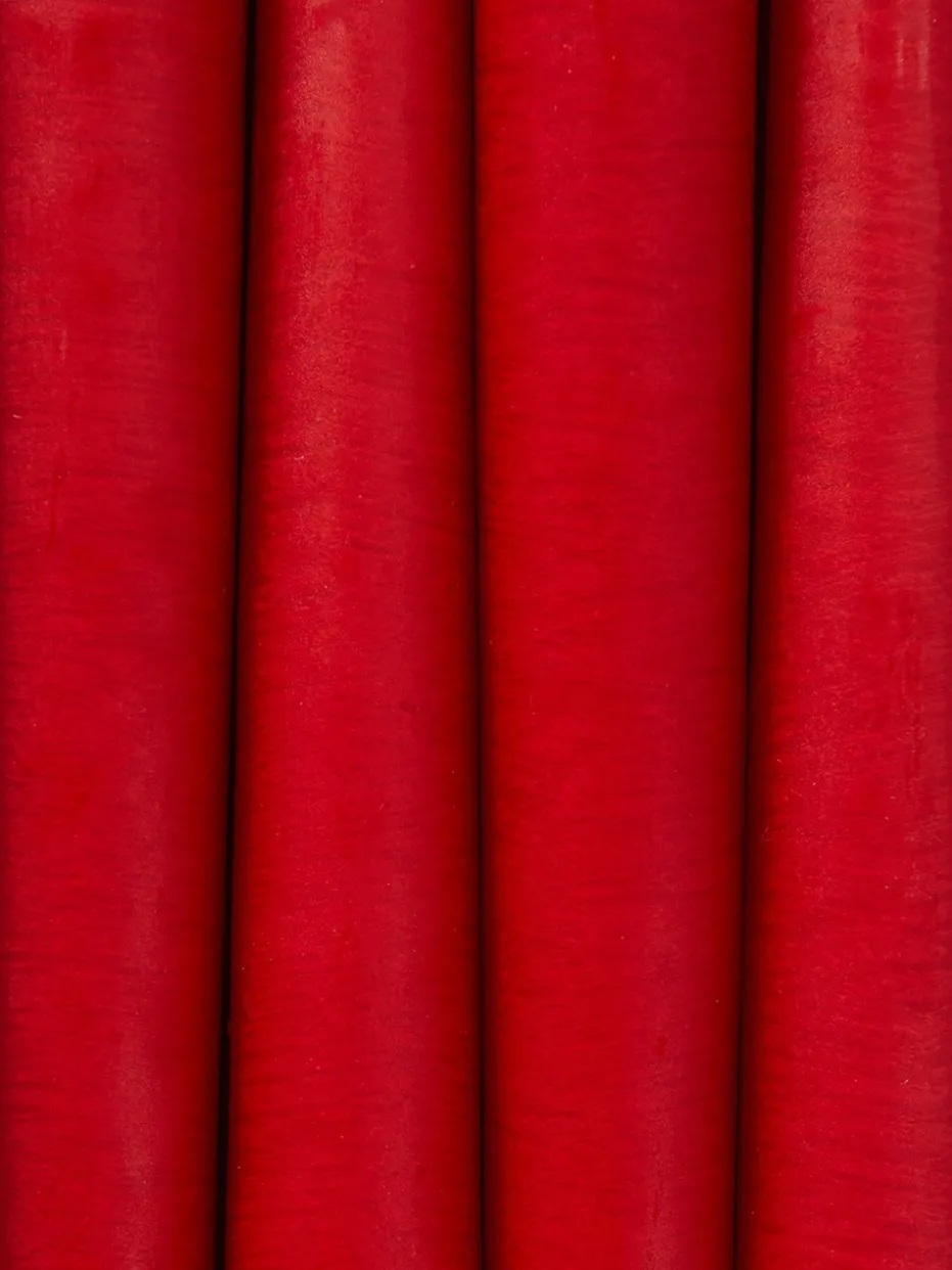 Hand Dipped Candles Set of 4 - Sweetheart Red