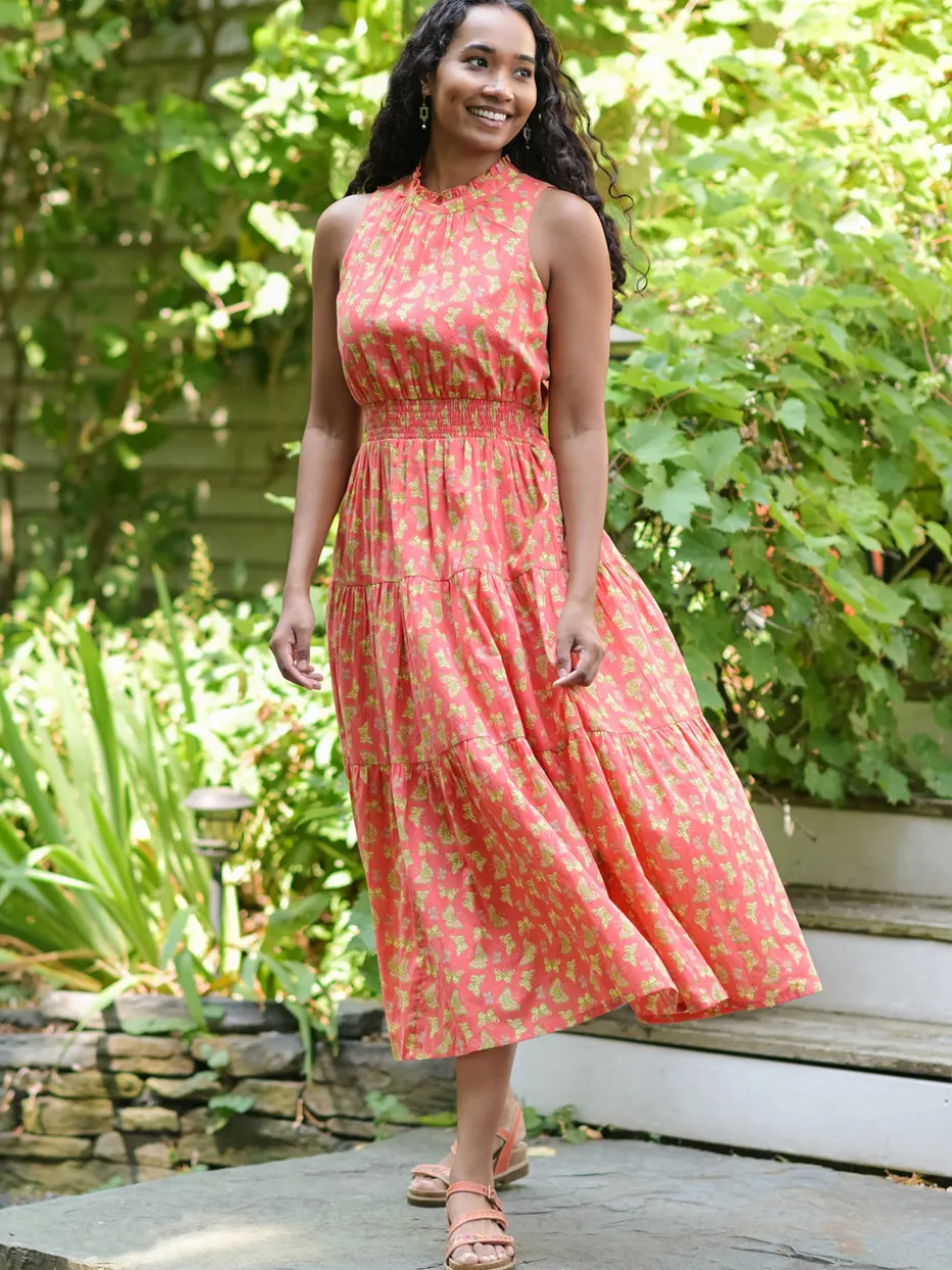 Papillon Dress - Coral