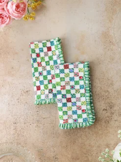 Rebecca Ruffle Luncheon Napkin Set of 2 - Multi