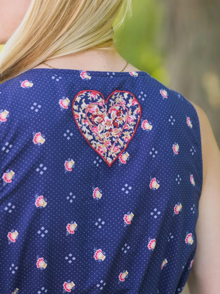 Seascape Dress - Navy
