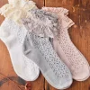 Whimsy Lace Ankle Sock - Gray