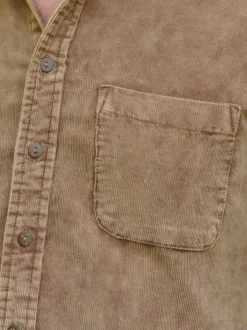 Woodlands Washed Corduroy Shirt - Brown